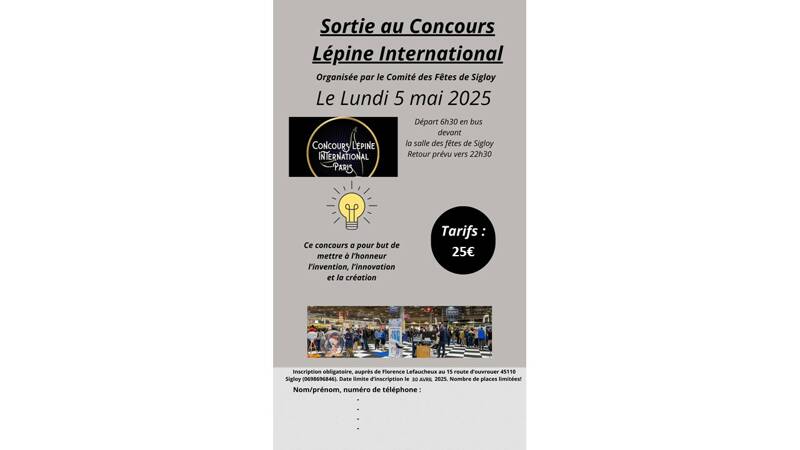 Sortie Foire de Paris / Concours Lépine