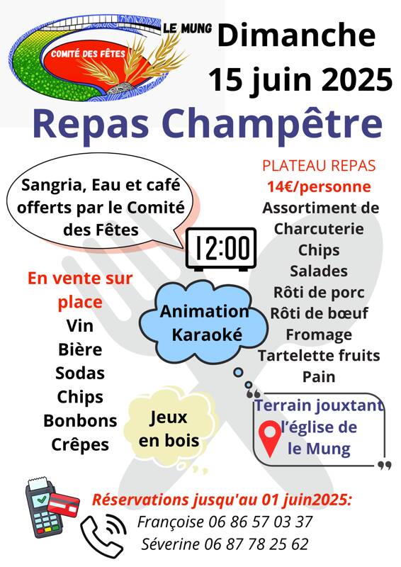 REPAS CHAMPÊTRE LE MUNG