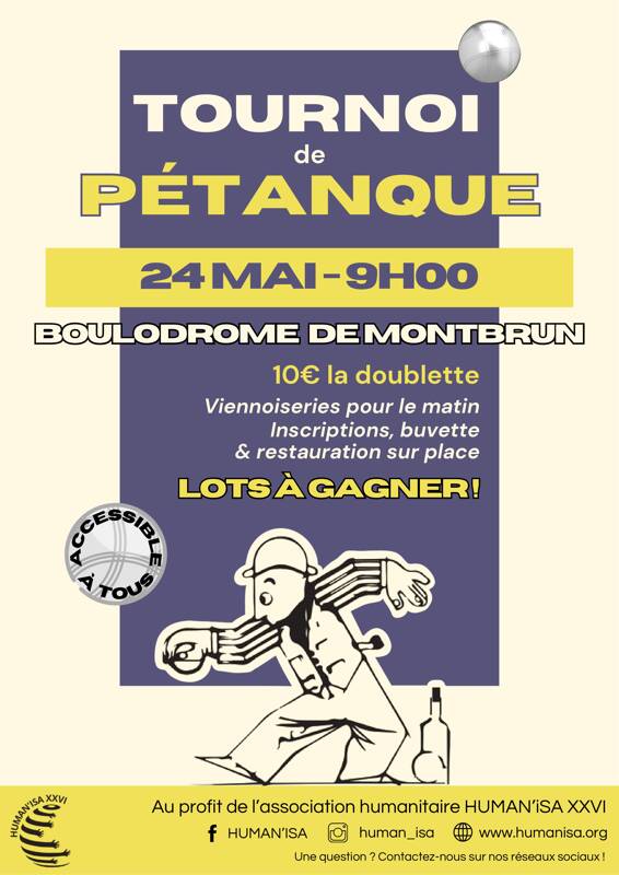 Tournoi de pétanque HUMAN ISA