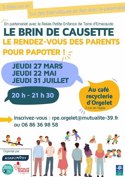 Le brin de causette : LE rendez-vous des parents pour papoter ! 