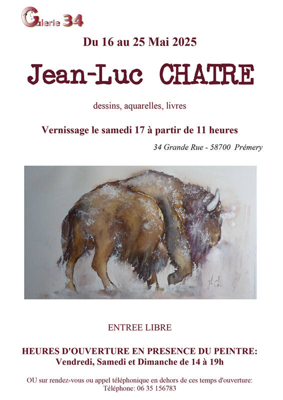 Exposition : dessins, aquarelles et livres de Jean-Luc CHATRE