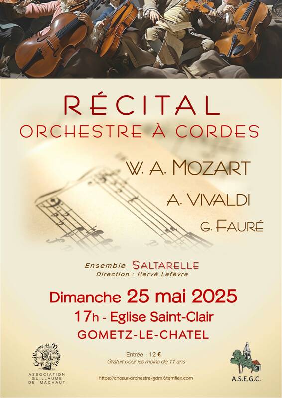 RECITAL A TRAVERS L’EUROPE POUR ORCHESTRE A CORDES