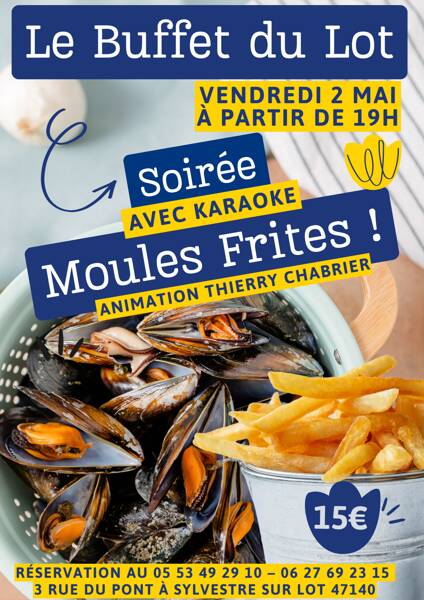 Soirée moules frites et KARAOKE