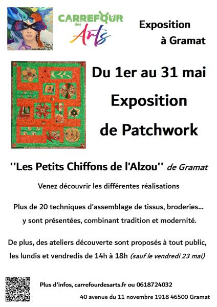 Ouverture de l'exposition de Patchwork d'art à Gramat
