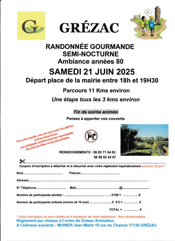 RANDONNÉE GPURMANDE SEMI NOCTURNE