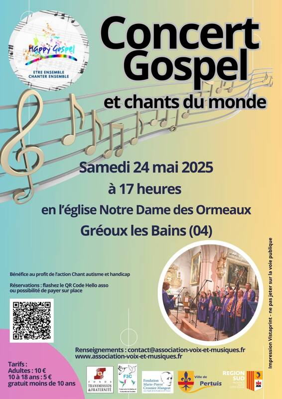 CONCERT DE GOSPEL EN L'EGLISE DE GREOUX LES BAINS