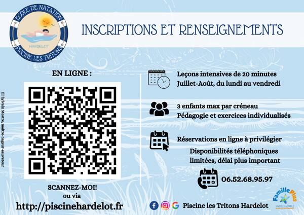 Cours de natation - Piscine les Tritons Hardelot