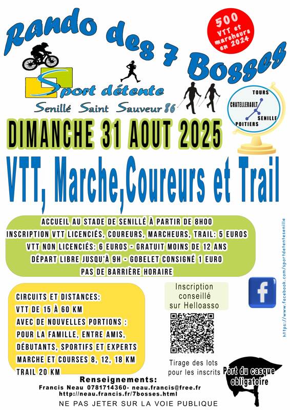 Randonnée des 7 Bosses VTT, marche, courses nature, trail