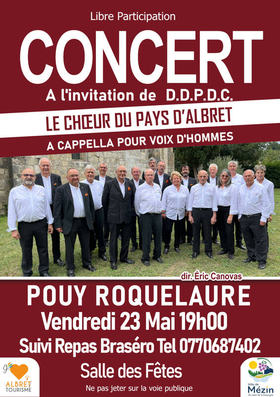 Le Choeur du Pays d'Albret chante pour l'association 