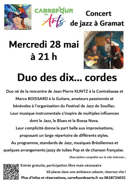 Duo des Dix, concert de jazz à Gramat