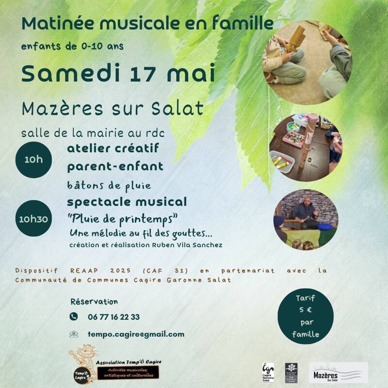 Matinée musicale en famille- atelier créatif et conte musical