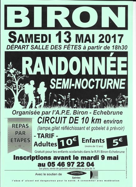 Randonnée semi nocturne