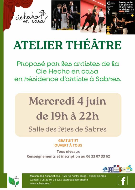 Atelier Théâtre : mercredi 4 juin