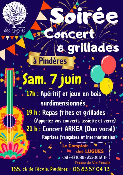Soirée concert et grillades