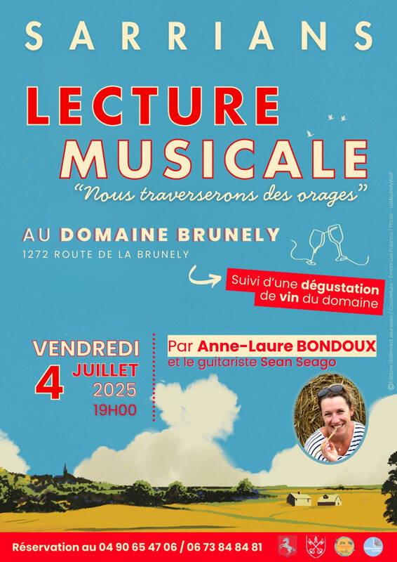 Lecture musicale par l’autrice Anne-Laure Bondoux au Domaine Brunely