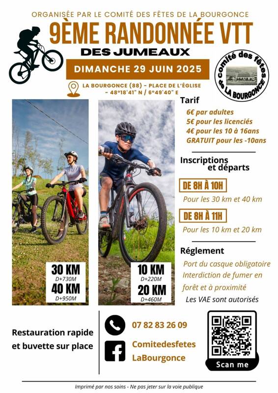 9ème Rando VTT des Jumeaux à La Bourgonce (88)