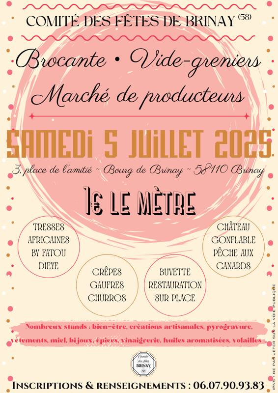 Brocante, vide greniers et marché de producteurs