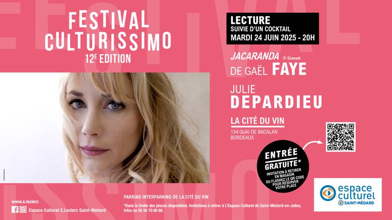 Julie Depardieu à Saint Medard en Jalles pour Culturissimo !