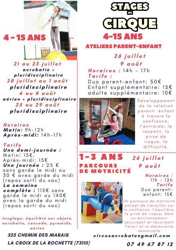 stage parent-enfant chez Acrobate-Circus