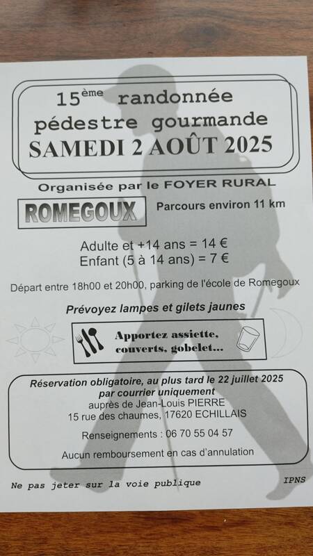 RANDONNEE PEDESTRE GOURMANDE SEMI NOCTURNE