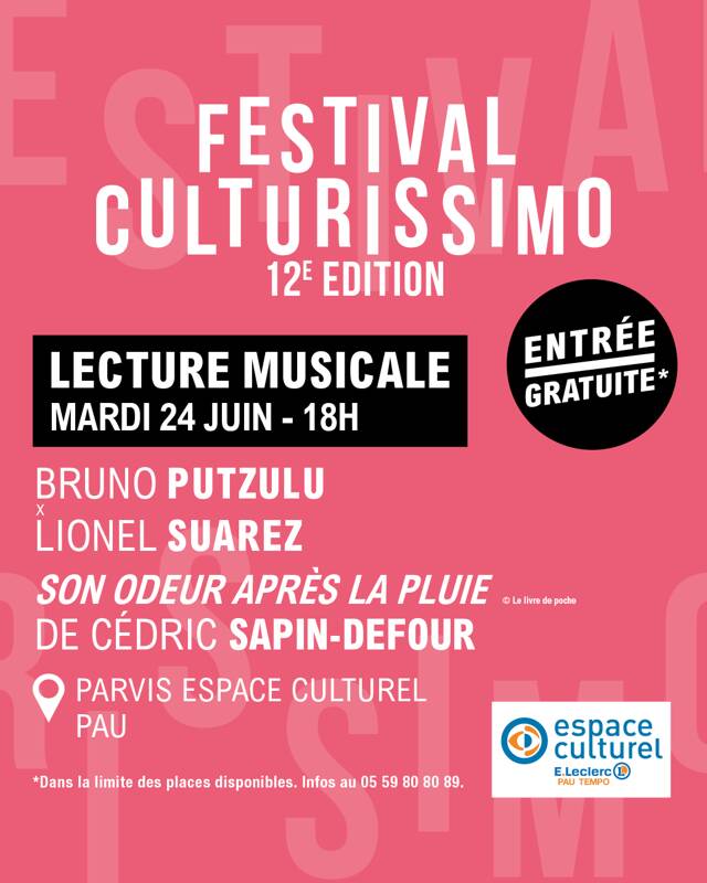 Bruno Putzulu avec Lionel Suarez pour Culturissimo !