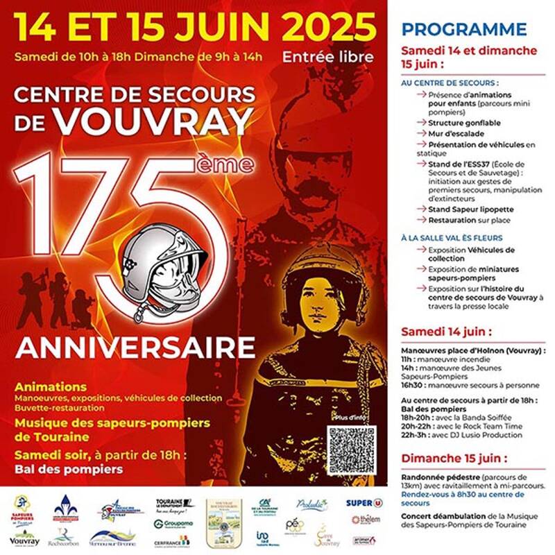 175e anniversaire centre de secours de Vouvray