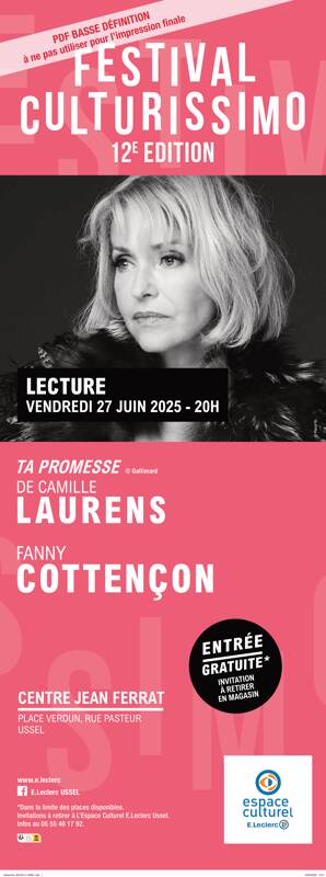Fanny Cottençon à Ussel pour Culturissimo !