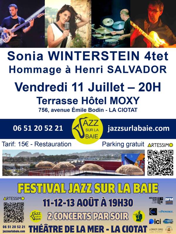 JAZZ SUR LA BAIE : concert rooftop de Sonia WINTERSTEIN Quartet