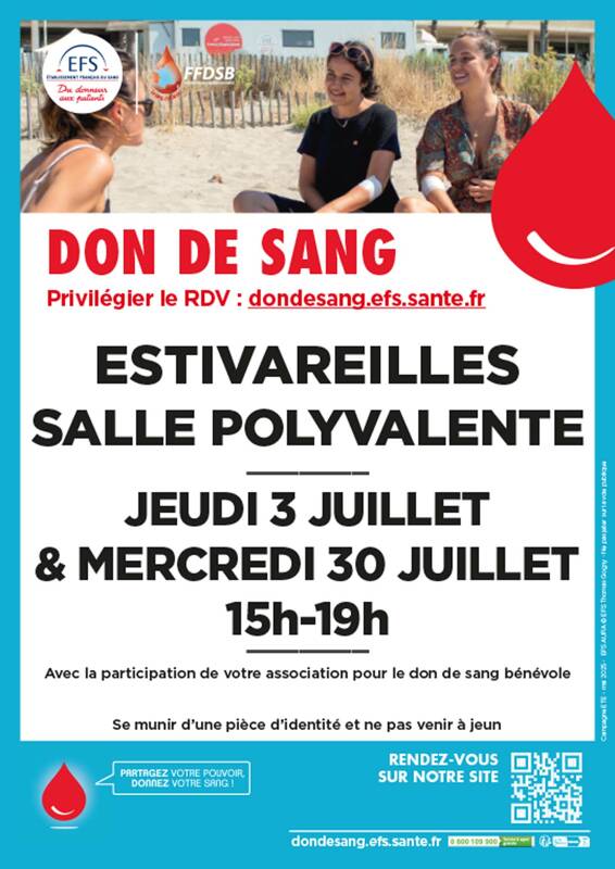 COLLECTE DON DE SANG ESTIVAREILLES 30.07.25