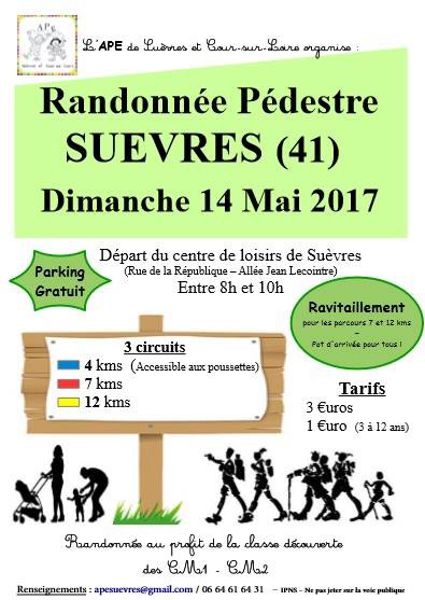 Randonnée pédestre SUEVRES 14 mai 2017