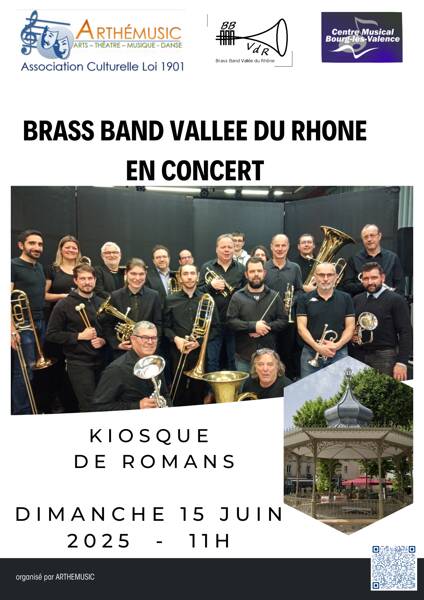 Concert du Brass Band Vallée du Rhône au Kiosque