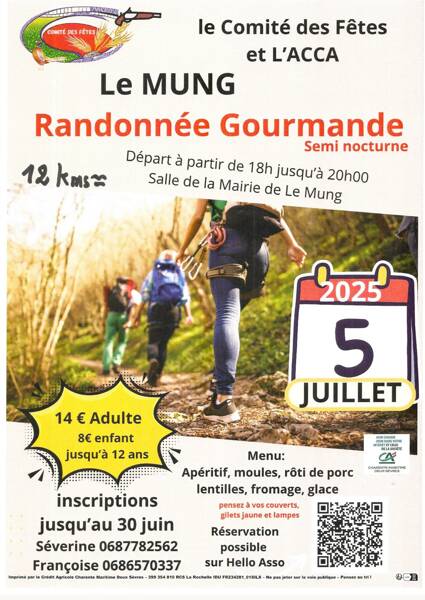 RANDONNEE GOURMANDE LE MUNG 5 JUILLET 2025