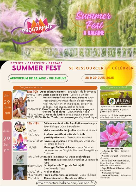 Summer Fest à l'Arboretum de Balaine