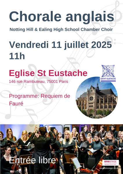Un Concert Gratuit - Chorale Anglaise de Londres