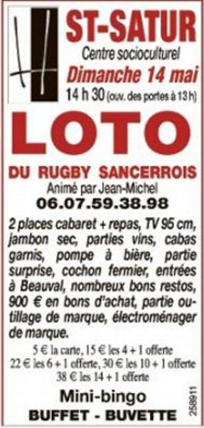 Loto du Rugby Sancerrois à Saint-Satur