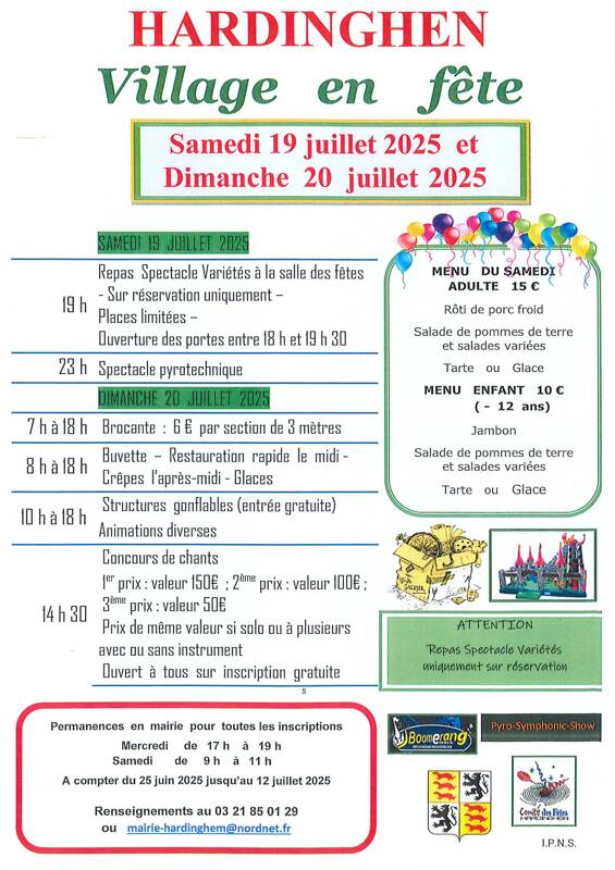 VILLAGE EN  FETE  A  HARDINGHEN