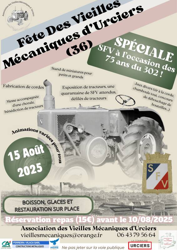Fête des Vieilles Mécaniques d’Urciers