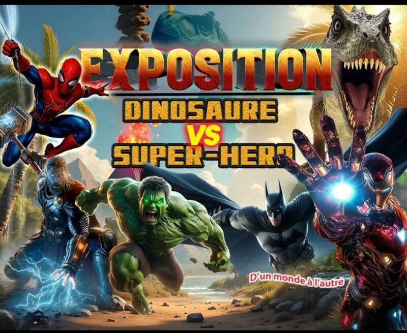 Exposition dinosaure vs super-héros