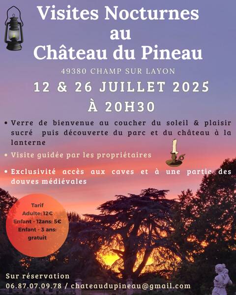 Visite nocturne du Château du Pineau - 49 Champ-sur-Layon