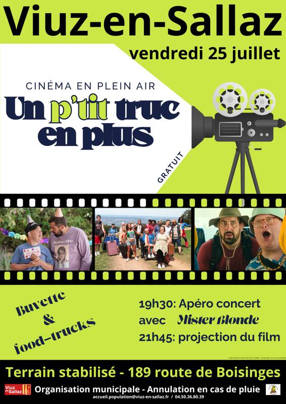 Cinéma plein air précédé d'un apéro-concert