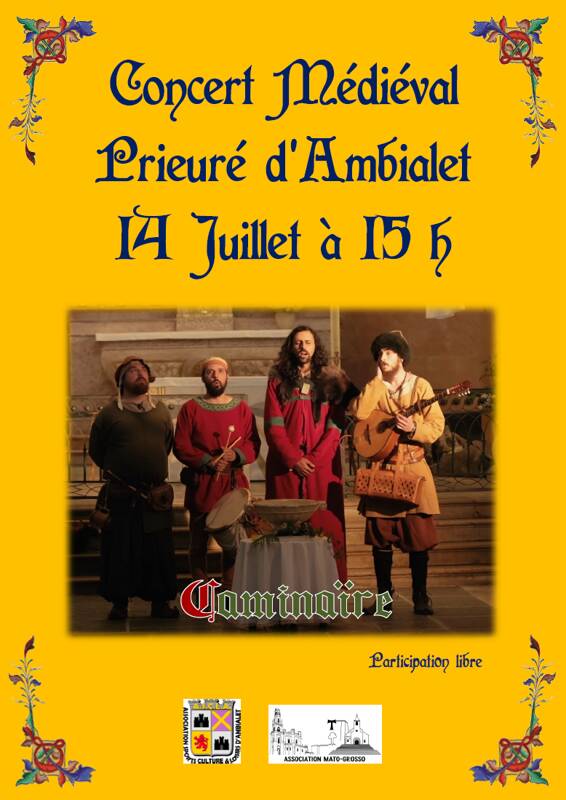 Concert au Prieuré d'Ambialet Dimanche 14 juillet à 15h