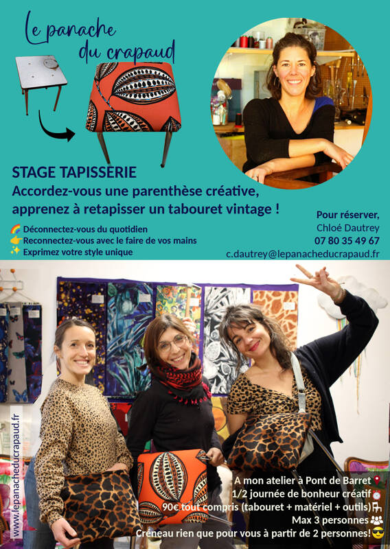 Stage tapisserie : transformez votre tabouret vintage !