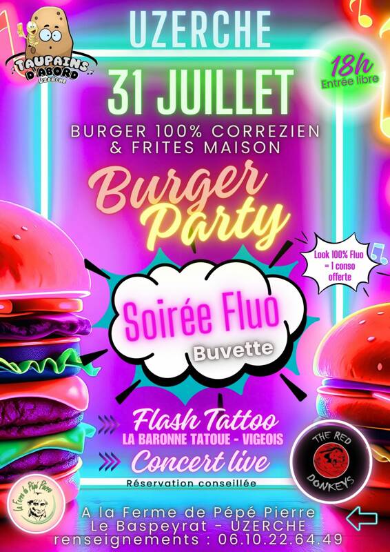 Burger Party Fluo