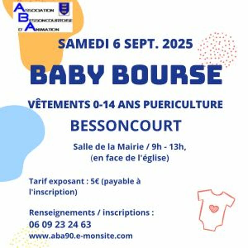 Baby Bourse, puériculture et vêtements 0-14 ans