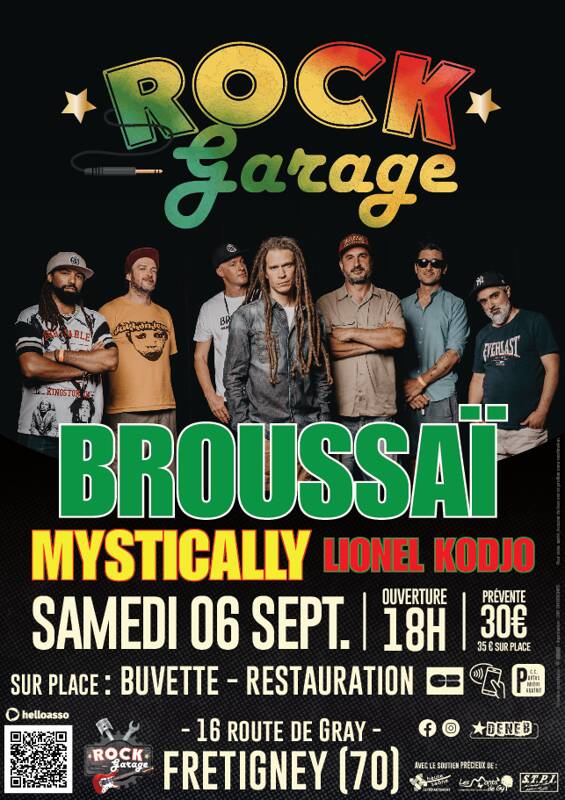 Rock Garage Fretigney (70) - Concert 06/09 - BROUSSAÏ + MYSTICALLY + LIONEL KODJO