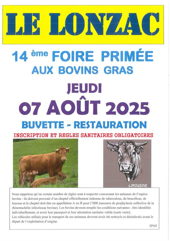 Foire primée aux bovins gras