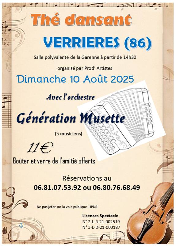 Thé dansant à Verrières 86