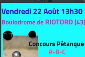 photo Concours Pétanque Riotord