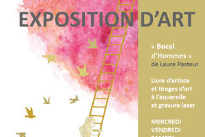 photo Exposition d'art aquarelle et gravure laser