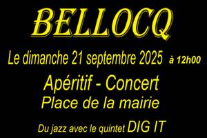 photo Apéritif-concert place de la mairie Bellocq fête du patrimoine